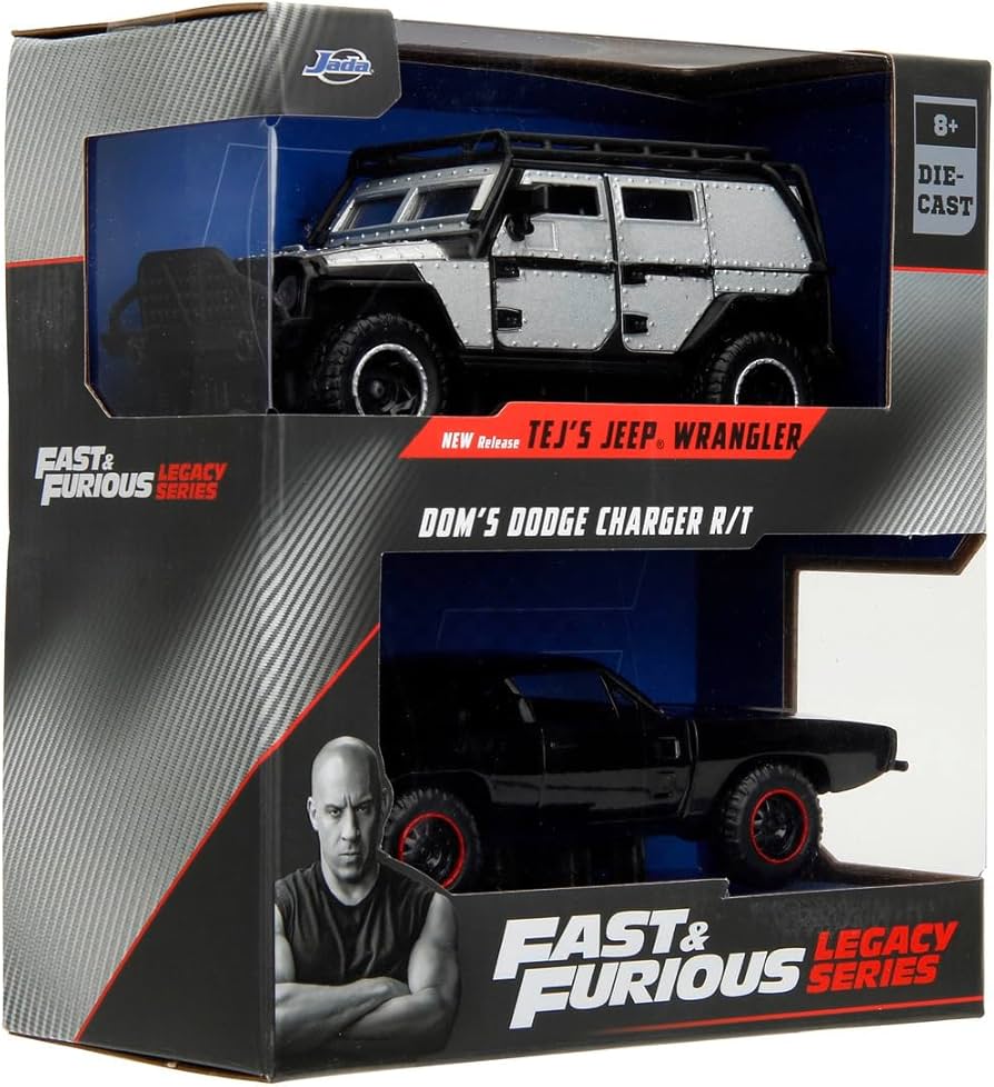 Set 2 masinute metalice - Jeep Wrangler si Dodge Charger R/T - 1/32 Jada