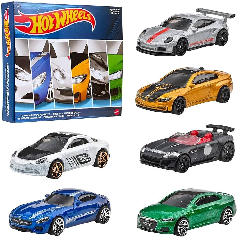 Set 6 masinute Hot Wheels European multipack - 1/64 Hot Wheels
