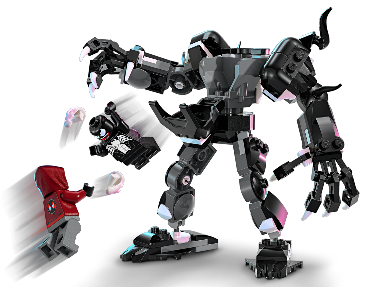 LEGO Marvel 76276 - Armura de robot a lui Venom vs Miles Morales (134 piese)