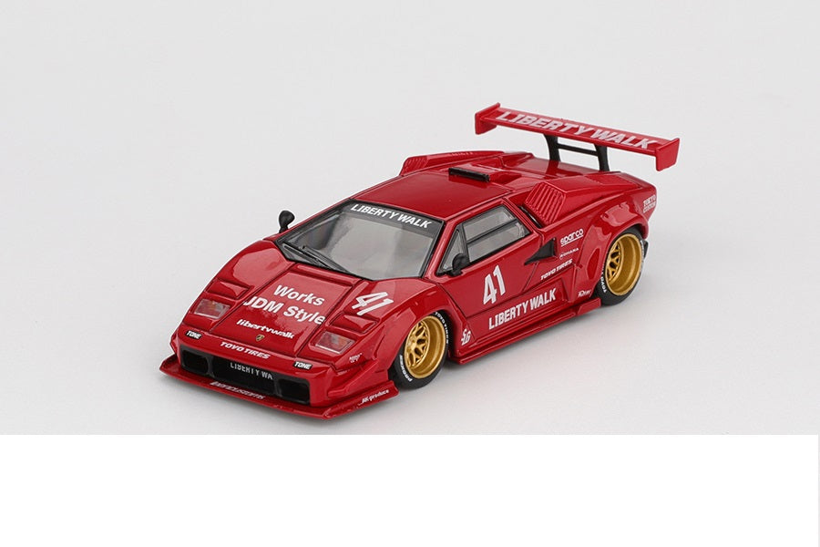 Lamborghini Countach LB-Works red #41 - 1/64 Mini GT
