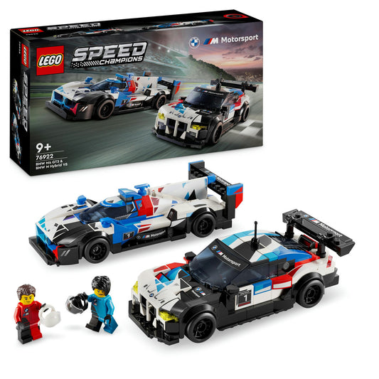 LEGO Speed Champions 76922 - Masini de curse BMW M4 GT3 si BMW M Hybrid v8 (676 piese)