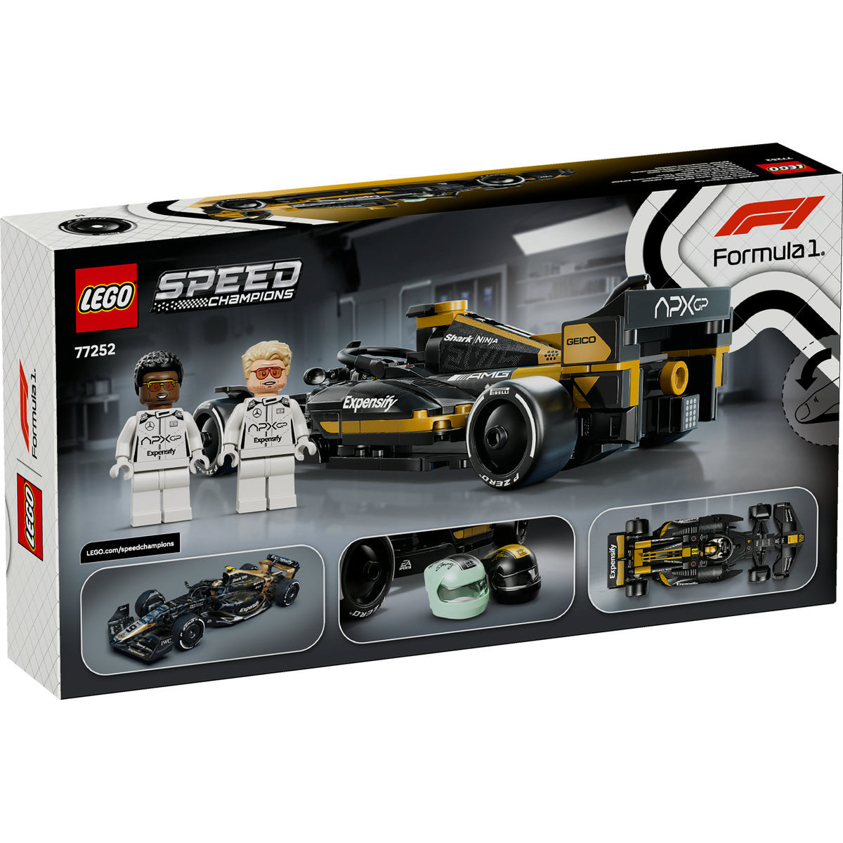 Lego Speed Champions 77252 - Maşina de curse a echipei APXGP din F1, The Movie (268 piese)