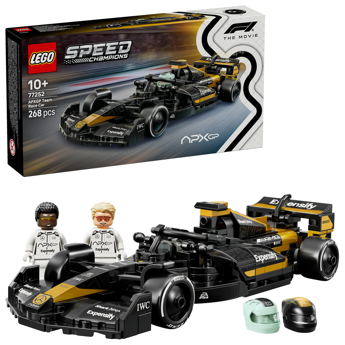 Lego Speed Champions 77252 - Maşina de curse a echipei APXGP din F1, The Movie (268 piese)