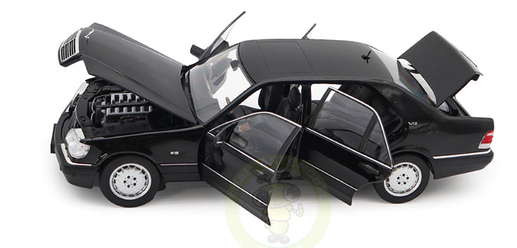 Mercedes-Benz S600 1997 obsidian black metallic - 1/18 Norev