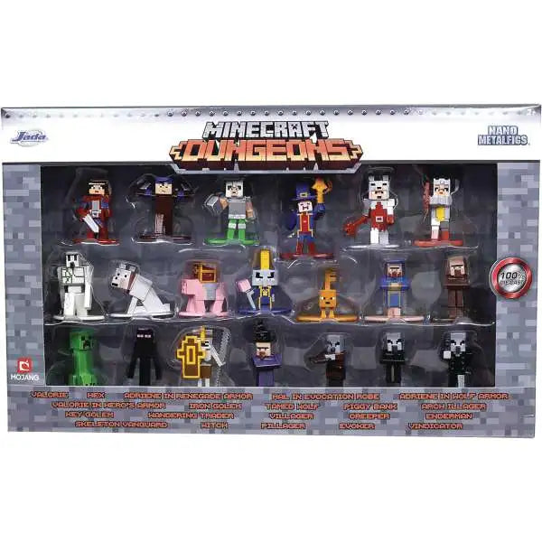 Set 20 de figurine metalice Minecraft Dungeons aprox 4cm - Jada