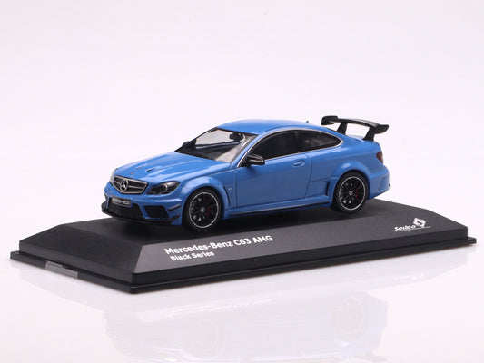 Mercedes-Benz C63 AMG Black Series bleu cu vitrina - 1/43 Solido