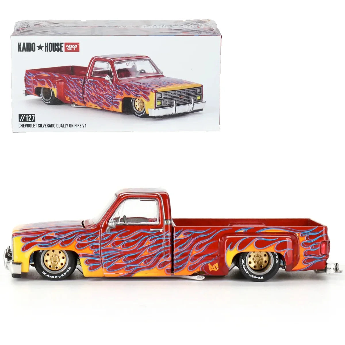 Chevrolet Silverado Dually on fire V1 - 1/64 KAIDO HOUSE by Mini GT