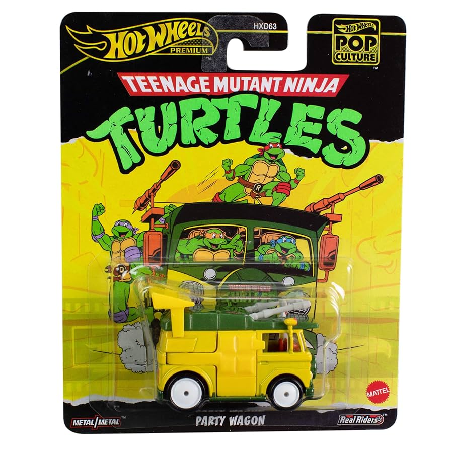 Masinuta Testoasele Ninja Party Wagon - 1/64 Hot Wheels Premium