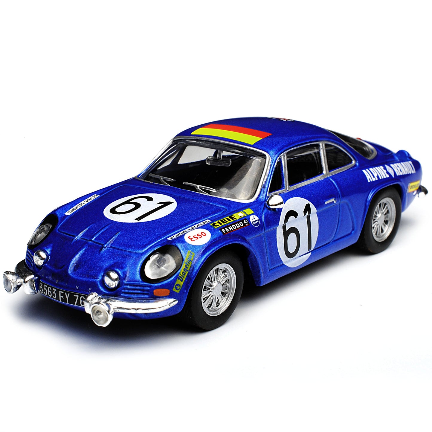Renault Alpine A110 1968 -#61 cu vitrina plexiglass - 1/43 Edicola