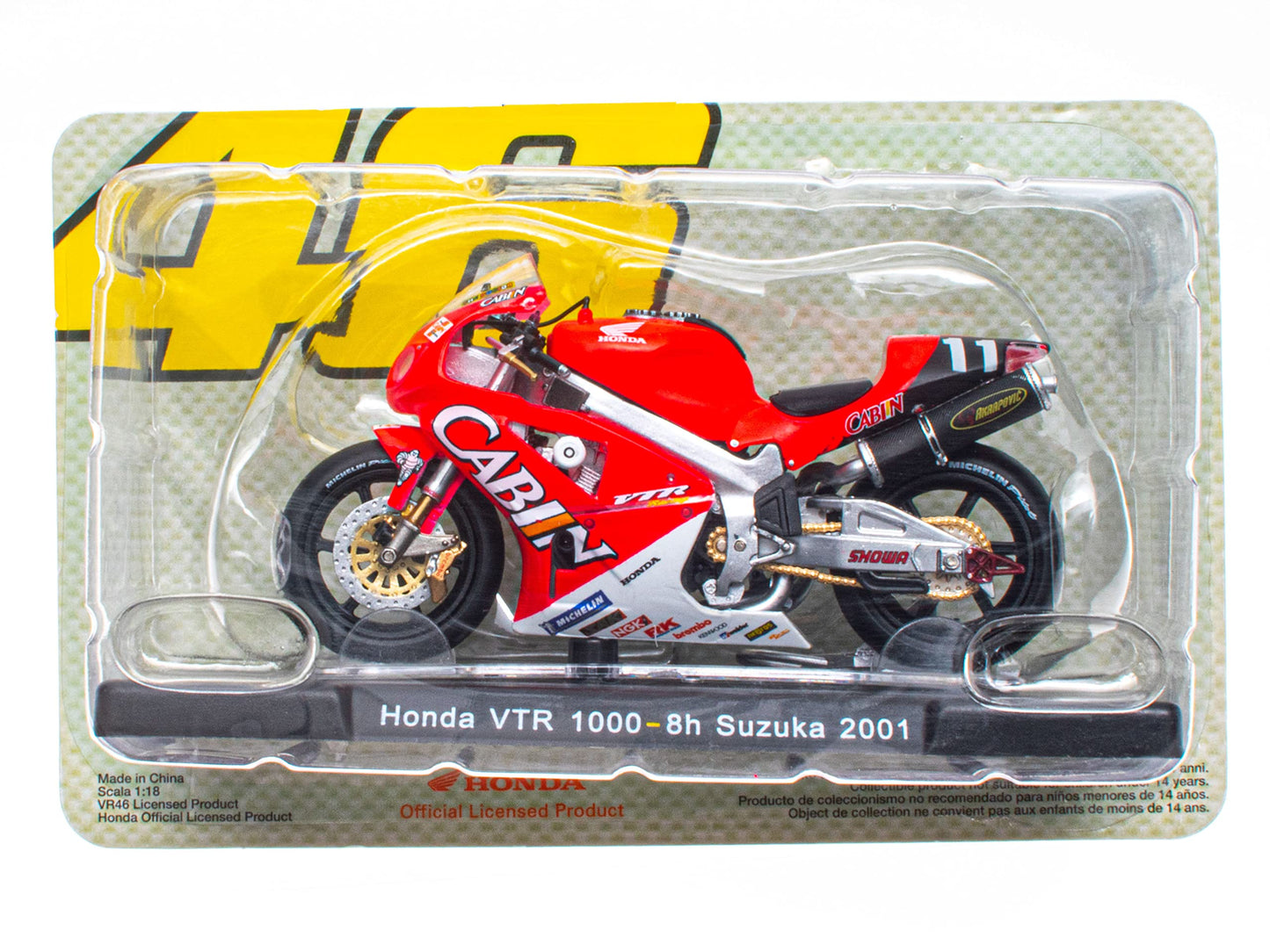 Motocicleta Honda VTR 1000-8h Suzuka 2001 - 1/18 Altaya