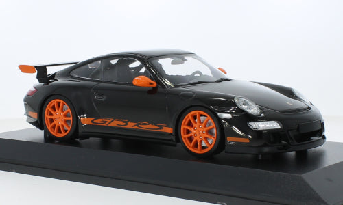 Porsche 911 GT3 RS 2007 (negru/portocaliu) - 1/18 Minichamps