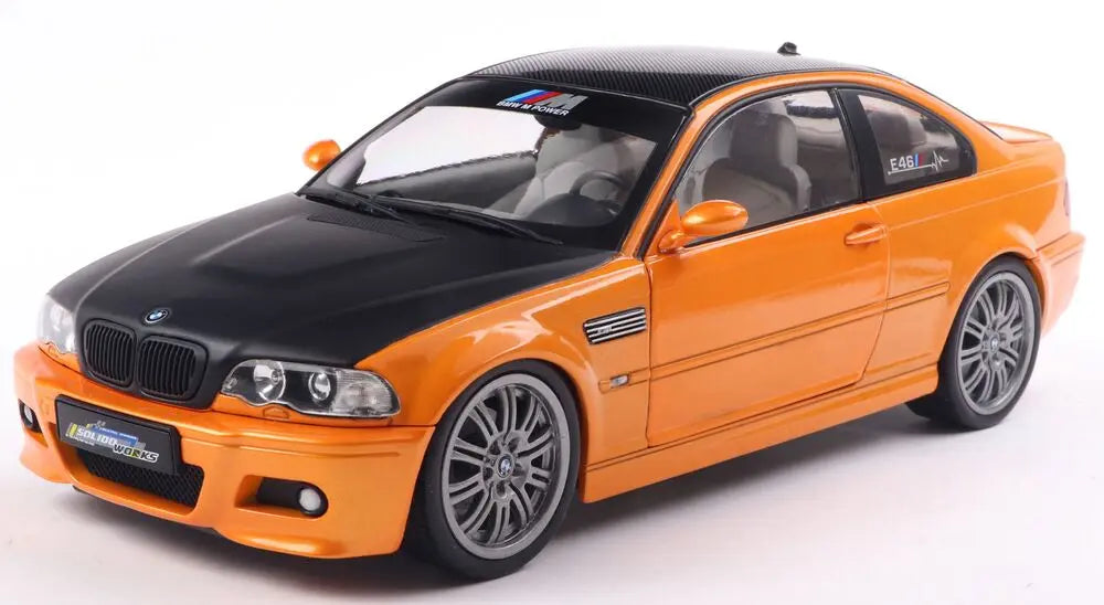 BMW E46 M3 - Solido Works orange 2000 - 1/18 Solido