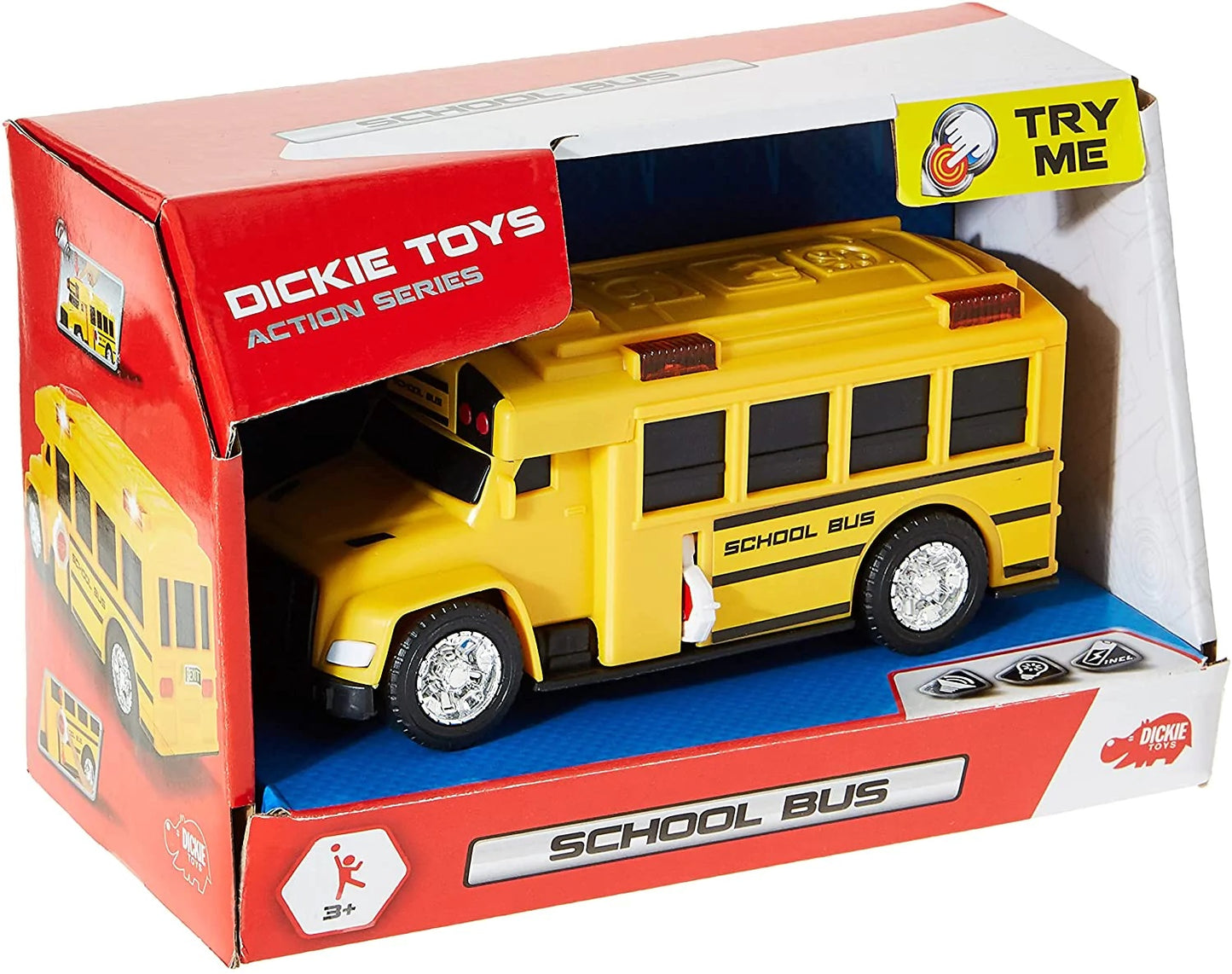 Masinuta Autobuz scolar Dickie Toys 15 cm cu lumini si sunete - Dickie Toys
