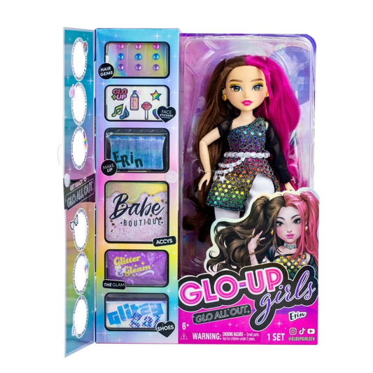 Papusa Glo-Up Girls Glo All Out - Erin 27cm