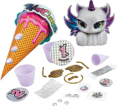 Inghetata cu figurina Unicorn surpriza, slime si accesorii Unicones