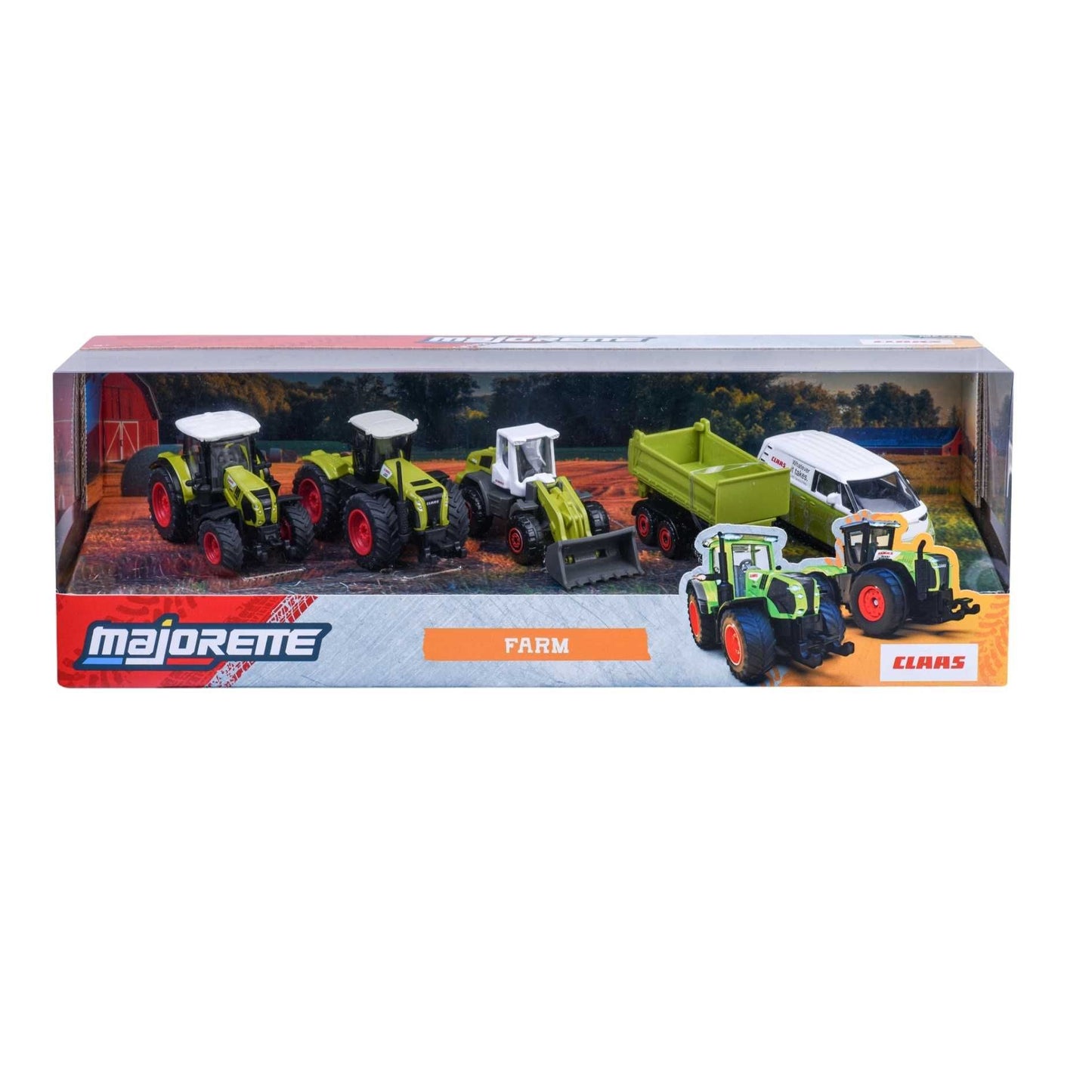 Set 5 utilaje agricole metalice - 1/64 Majorette