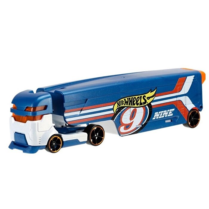 Camion Speedway Hauler Super Rigs cu masinuta - 1/64 Hot Wheels