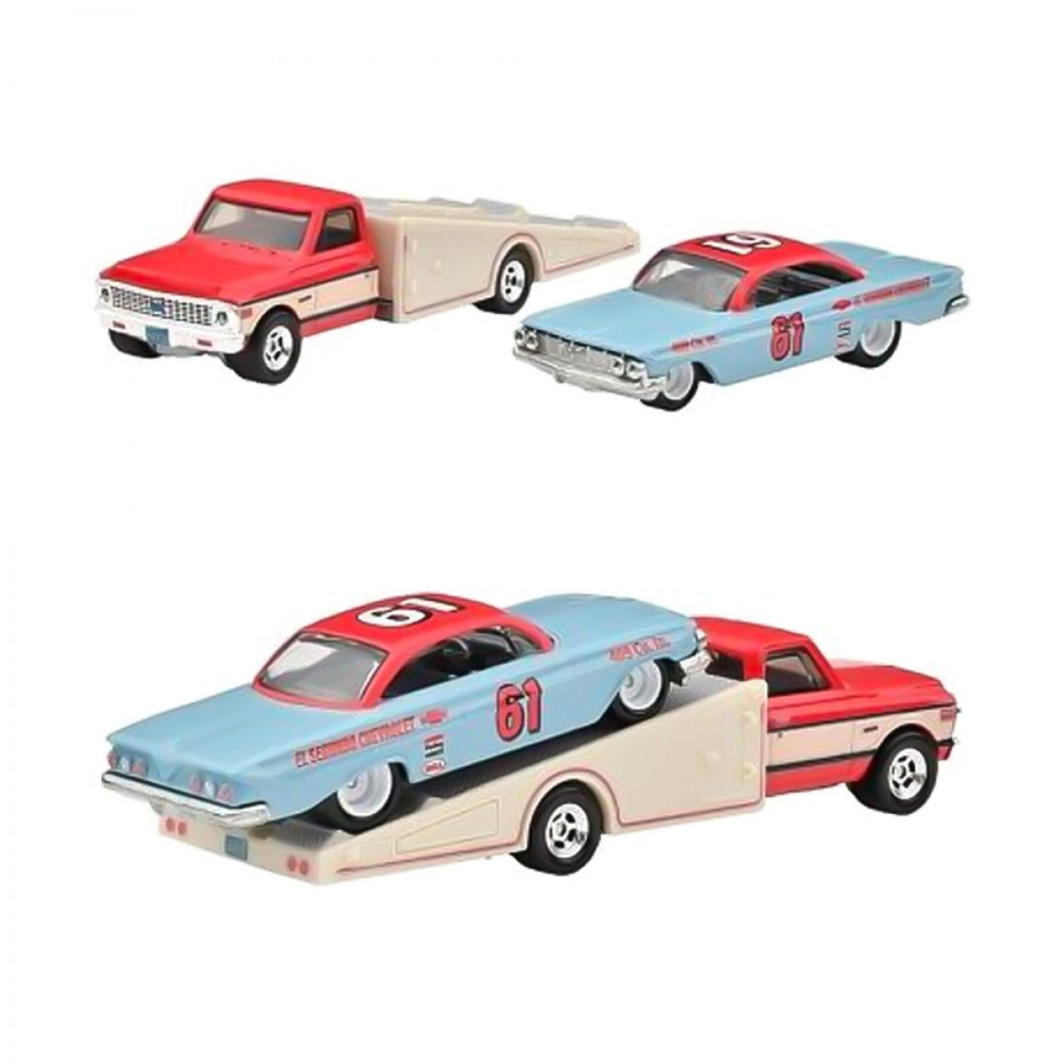 Set 2 masinute Chevy Ramp Truck 1972 si Impala 1961 - 1/64 Hot Wheels Premium