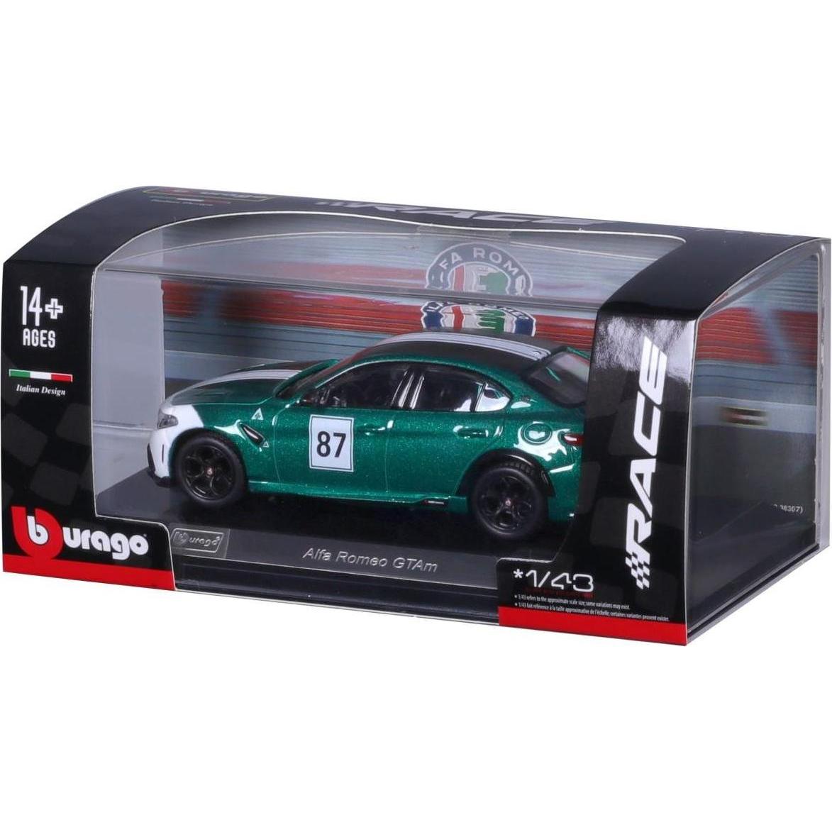 Alfa Romeo Giulia GTAm #87 cu vitrina plexiglass - 1/43 Bburago