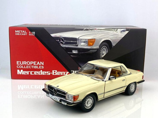 Mercedes-Benz 350 SL 1977 Hard Top Ivory - 1/18 SunStar