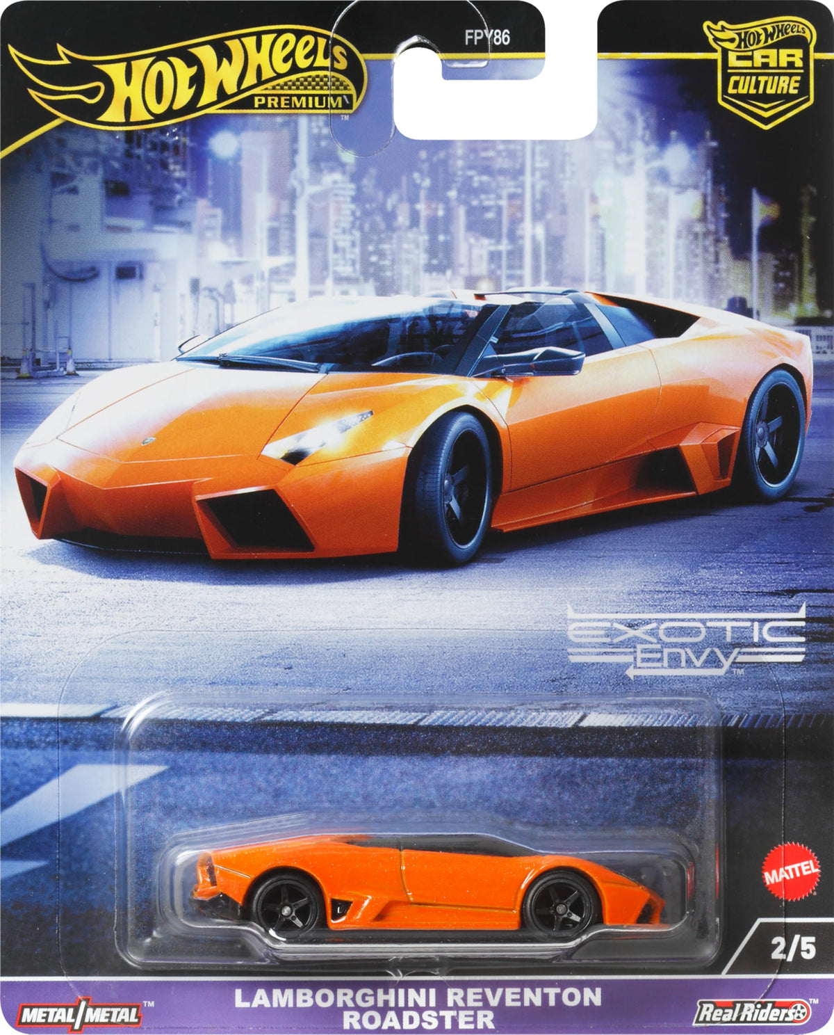 Lamborghini Reventon Roadster portocaliu - 1/64 Hot Wheels Premium