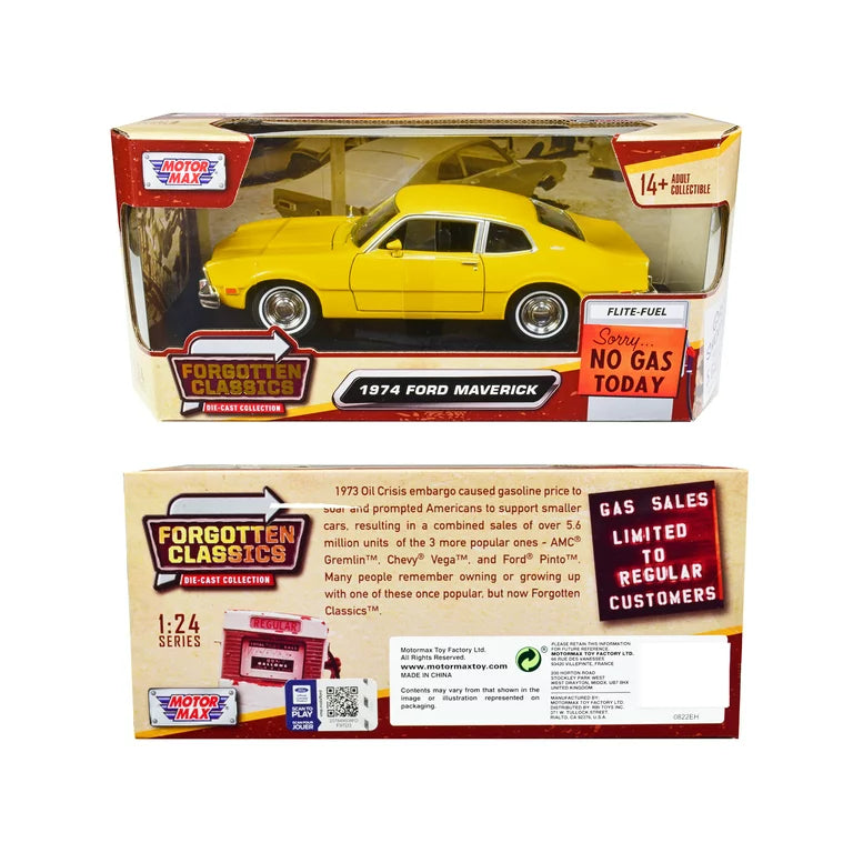 Ford Maverick 1974 galben - 1/24 Motormax