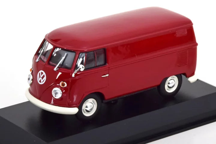 Volkswagen T1 delivery van  1963 rosu cu vitrina plexiglass - 1/43 Maxichamps
