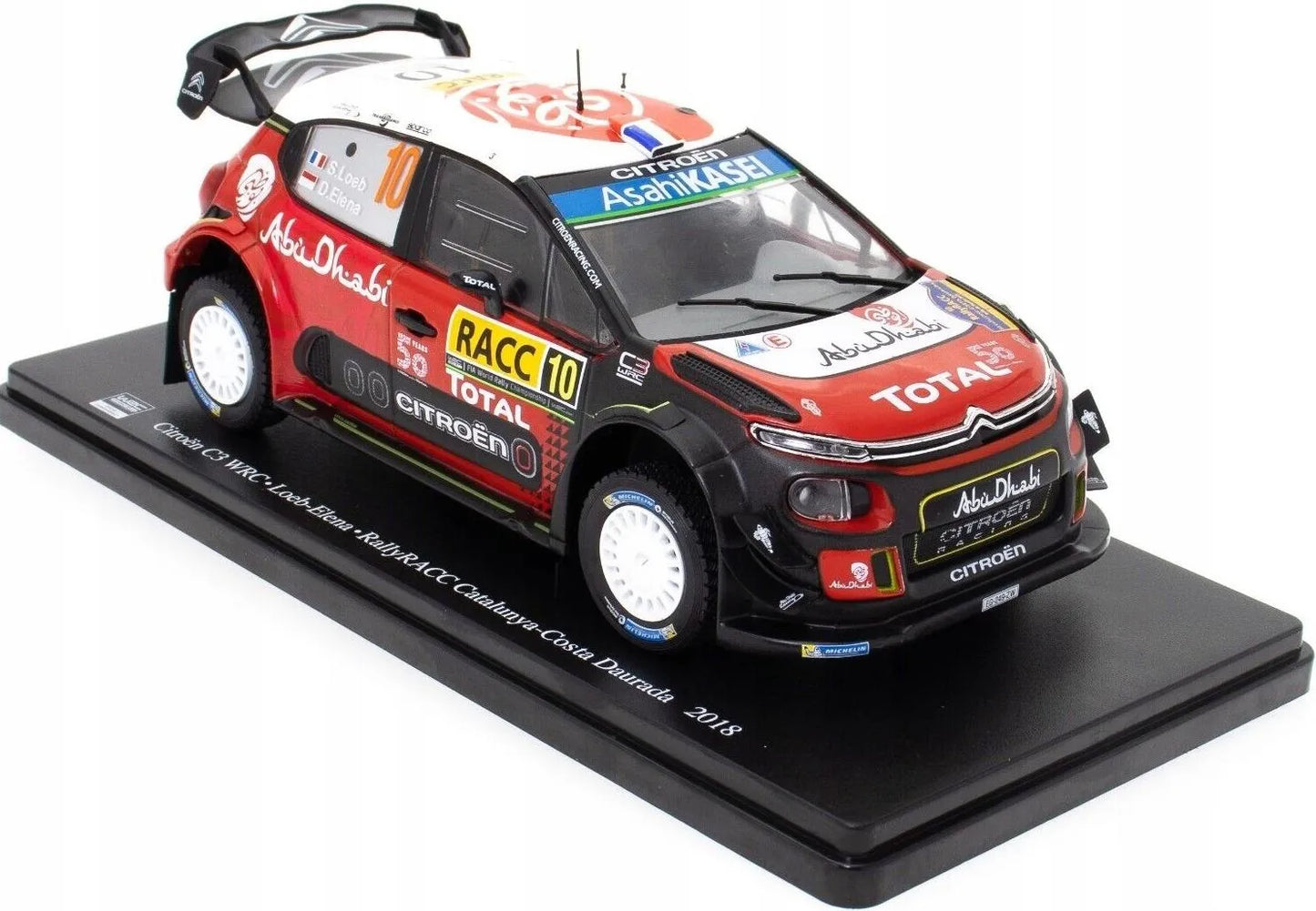 Citroen C3 WRC Loeb-Elena Rally RACC Catalunya-Costa Daurada 2018 #10 - 1/24 Altaya