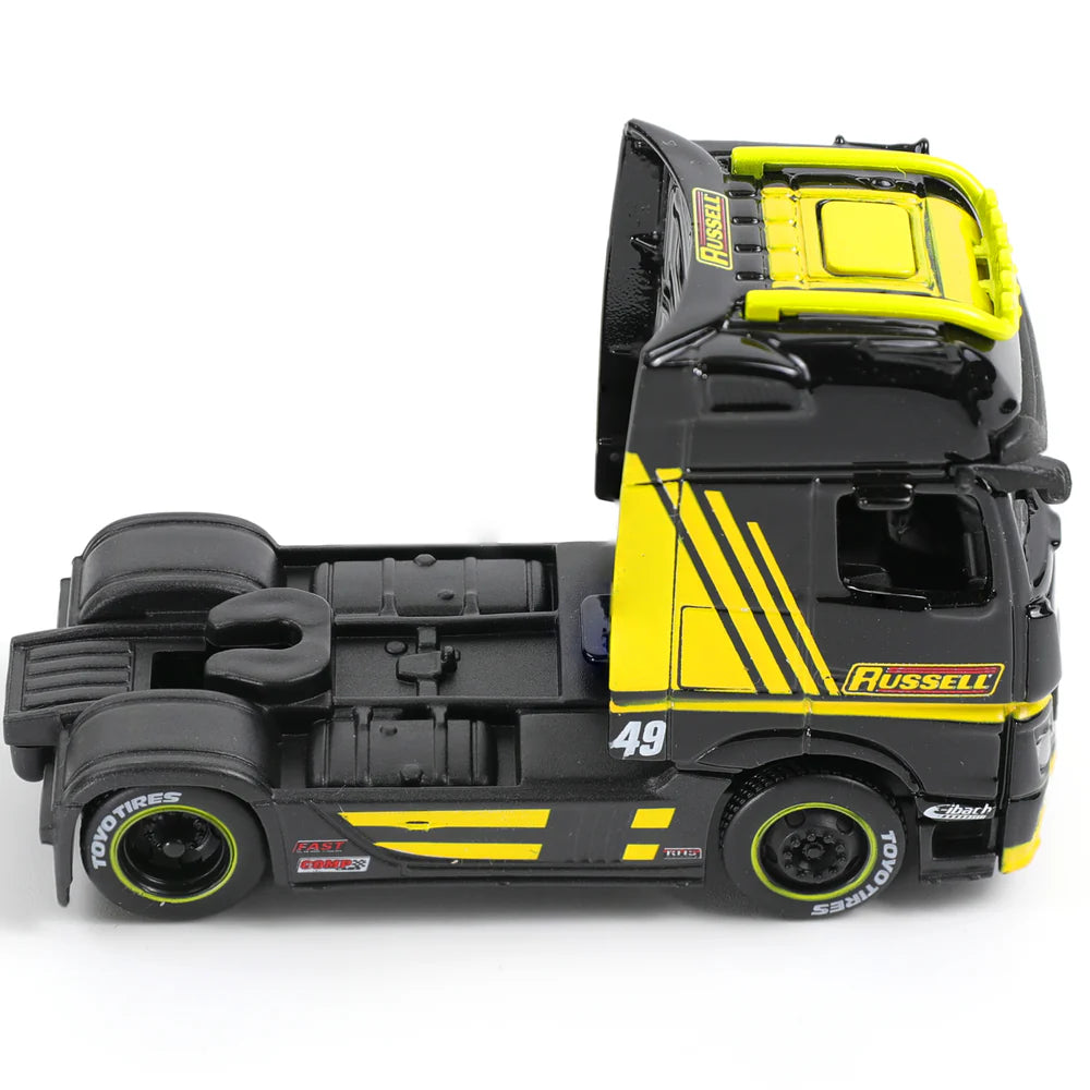 Camion Cap tractor Mercedes-Benz Actros 1851 galben/negru - 1/64 Maisto Design