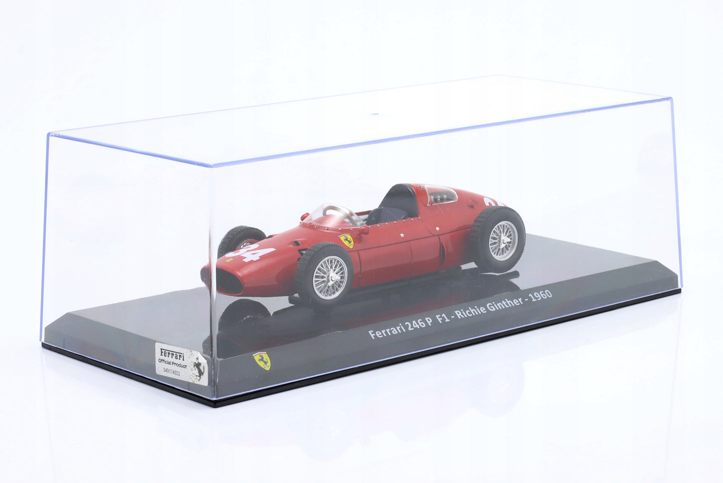 Formula 1 Ferrari 246P F1 - Richie Ginther 1960 #34 cu vitrina plexiglass - 1/24 Altaya