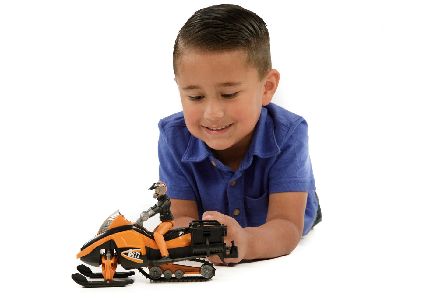 BRUDER 63101 - Snowmobil cu figurina barbat si accesorii