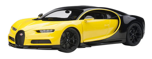Bugatti Chiron year 2017 galben/negru - 1/18 Autoart