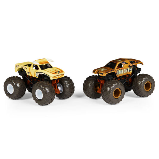 Set 2 masini Monster Jam - Bulldozer si The Meents 1/64