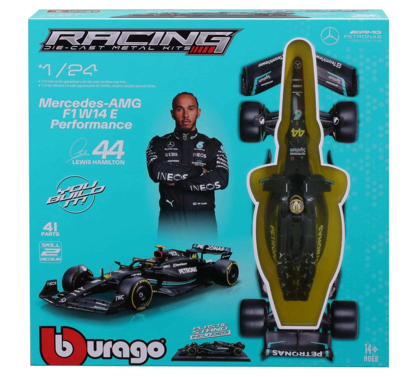 Formula 1 Lewis Hamilton Mercedes-AMG F1 W14 #44 2023 Kit de asamblare - 1/24 Bburago