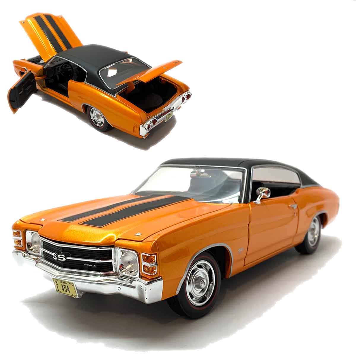 Chevrolet Chevelle SS 454 Sport 1971 portocaliu/negru - 1/18 Maisto