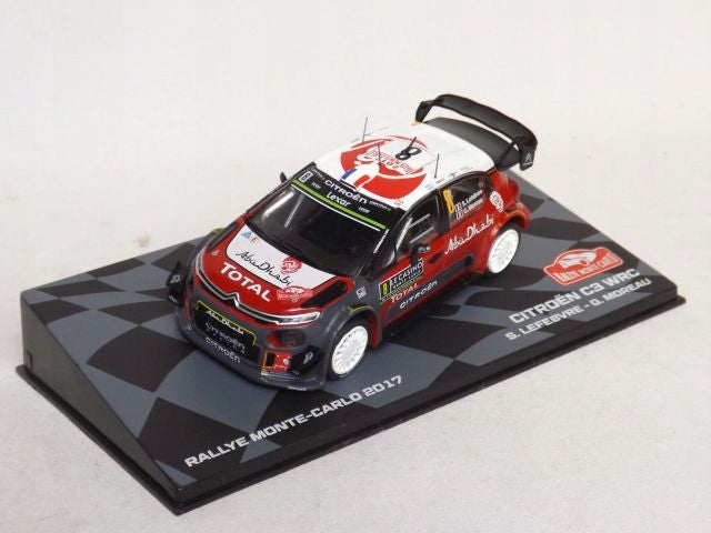 Citroen C3 WRC S.Lefebvre - G.Moreau Rallye Monte-Carlo 2017 #8 cu vitrina plexiglass - 1/43 Altaya