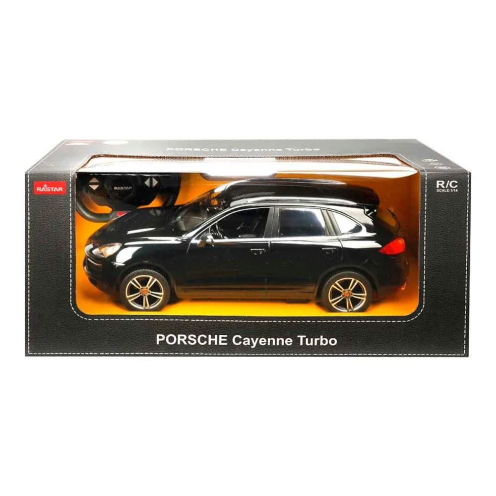 Porsche Cayenne Turbo negru cu telecomanda - 1/14 Rastar