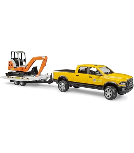 BRUDER 2546 - Camion de  service off-road RAM cu mini excavator