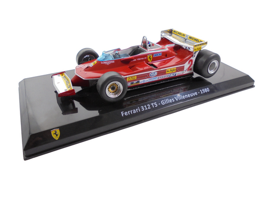 Formula 1 Ferrari 312 T5 - Gilles Villeneuve 1980 #2 cu vitrina plexiglass - 1/24 Altaya