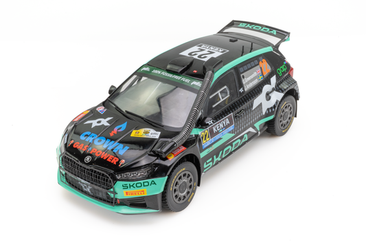 Skoda Fabia Rally2 2023 #22 Winner WRC2 Safari Rally Kenya 2024 - 1/18 IxoModels