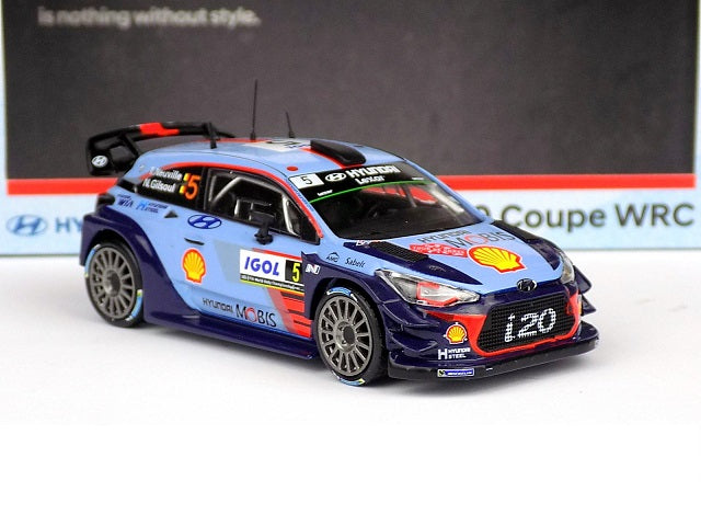 Hyundai i20 Coupe WRC #5 Winner Rallye Tour de Corse 2017 Neuville, Gilsoul cu vitrina plexiglass -1/43 PTC  Collectibles Industry