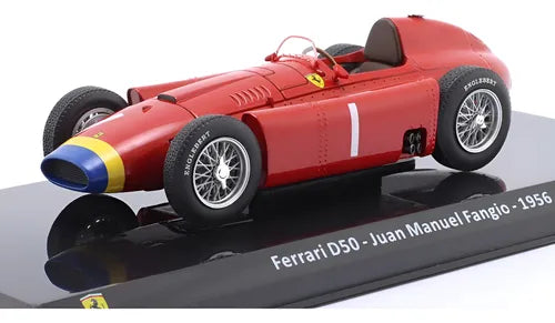 Formula 1 Ferrari D50 Juan Manuel Fangio 1956 #1 cu vitrina - 1/24 Altaya