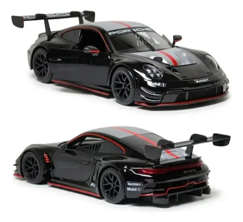 Porsche 911 GT3 R negru/argintiu/rosu - 1/24 Bburago