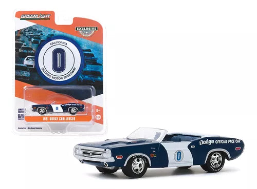 Dodge Challenger 1971 Ontario Motor Speedway California "0" - 1/64 Greenlight