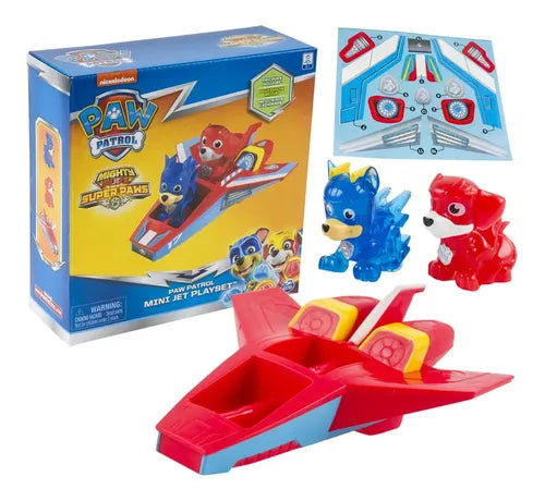 Set de joaca Paw Patrol - Avion cu figurine Chase si Marshall