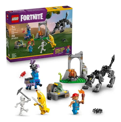 LEGO Fortnite 77075 - Tabara lui Peely si Sparkplug (250 piese)