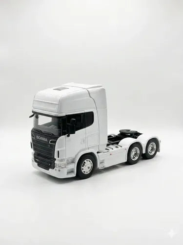 Camion Cap Tractor Scania V8 R730 alb - 1/32 Welly