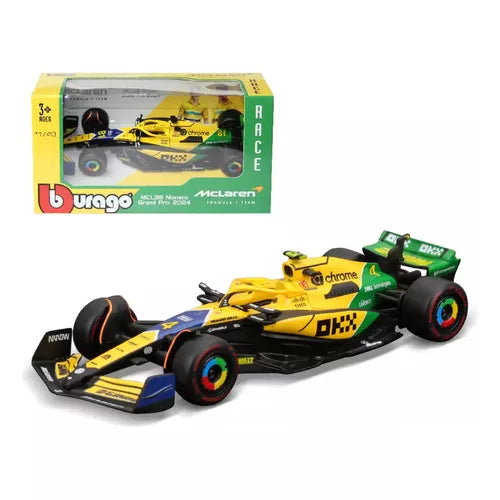 Formula 1 McLaren MCL38 Lando Norris #4 Monaco GP 2024 - 1/43 Bburago