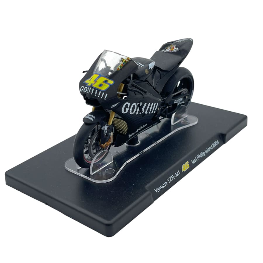 Motocicleta Yamaha YZR-M1 test Phillip Island 2004 - 1/18 Altaya