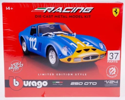 Ferrari 250 GTO albastru/galben Kit de asamblare 37 piese - 1/24 Bburago